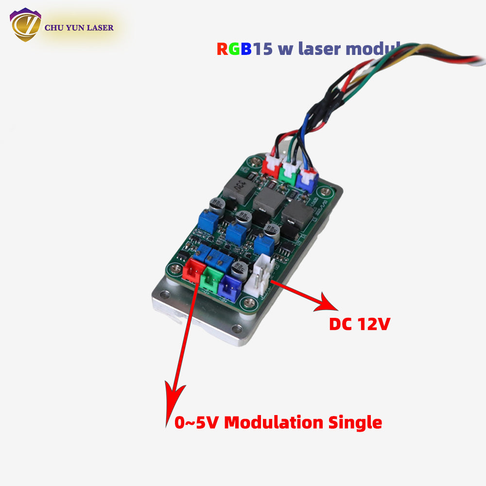 815-rgb15w laser module with ttl & analogue modulation with conduct cooling as for laser lamp for laser show