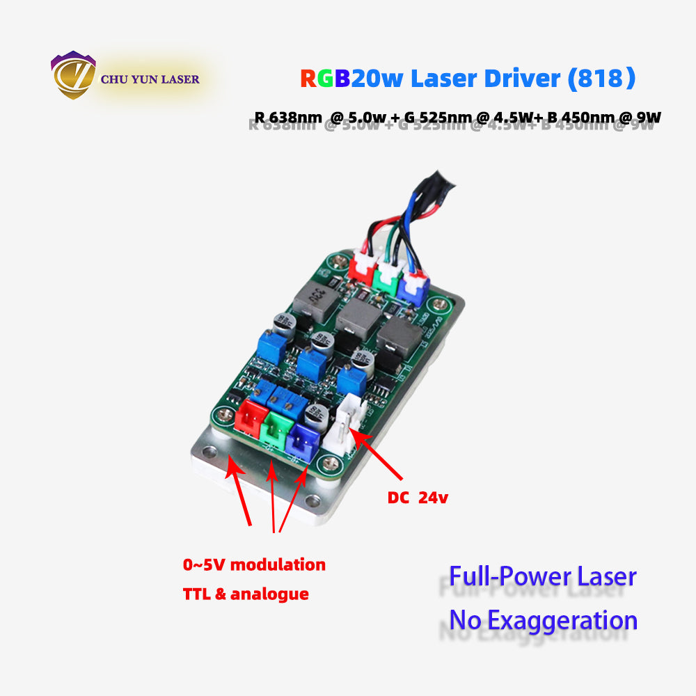 CY-818-RGB20W AC110~230V rgb20w rgb laser module with ttl & analogue modulation with TEC cooling