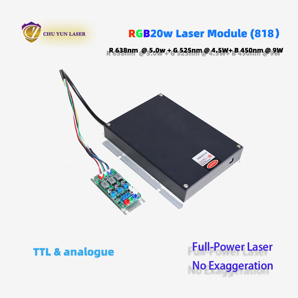 CY-818-RGB20W AC110~230V rgb20w rgb laser module with ttl & analogue modulation with TEC cooling