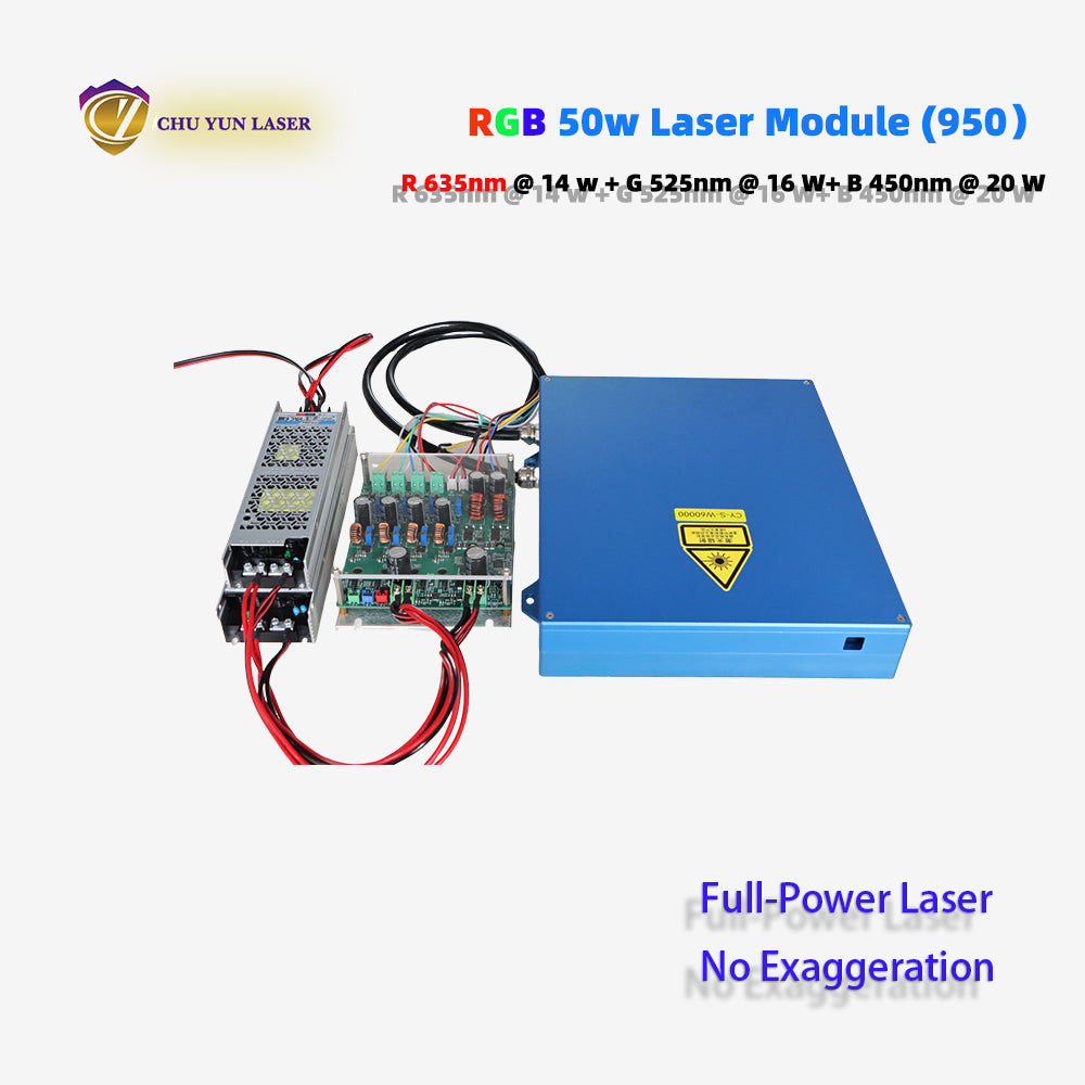 CY-950-RGB50W rgb50w laser module with ttl & analogue modulation with TEC cooling for laser show laser projector