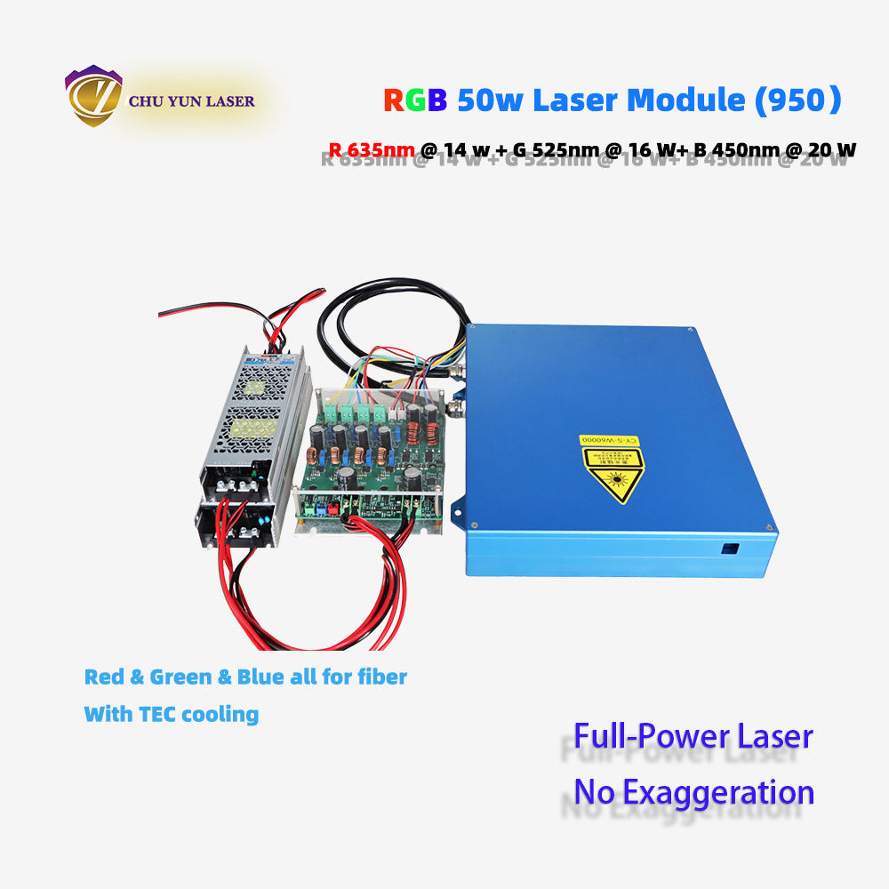 CY-950-RGB50W rgb50w laser module with ttl & analogue modulation with TEC cooling for laser show laser projector