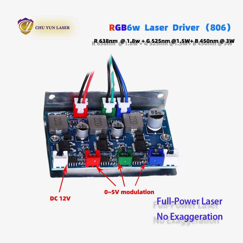 DC12V rgb6w white laser module with ttl & analogue modulation for stage light parts