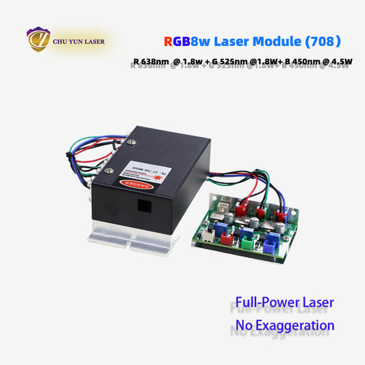 DC12V rgb8w white laser module with ttl & analogue modulation for stage light parts