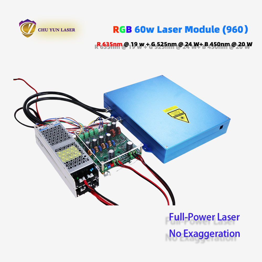 CY-960-RGB60W AC 110~230V rgb60w laser module with ttl & analogue modulation with TEC cooling