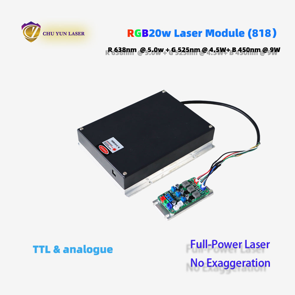 CY-818-RGB20W AC110~230V rgb20w rgb laser module with ttl & analogue modulation with TEC cooling