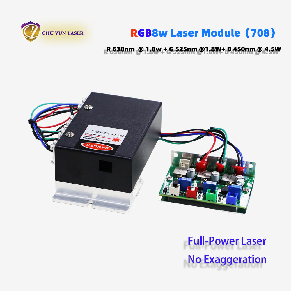 DC12V rgb8w white laser module with ttl & analogue modulation for stage light parts