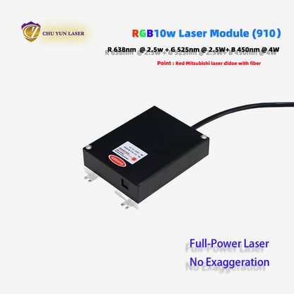 910-rgb10w 10w laser module with ttl & analogue modulation with tec cooling for laser projector laser source