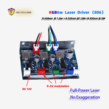 DC12V rgb6w white laser module with ttl & analogue modulation for stage light parts