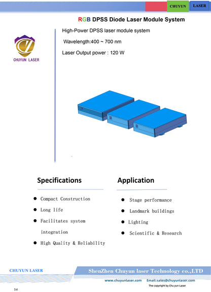 CY-9120-RGB120W 120w laser module