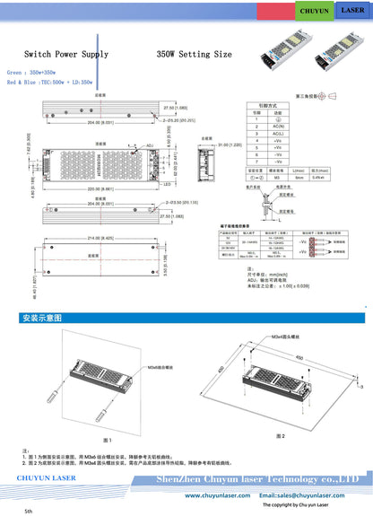 CY-9120-RGB120W 120w laser module