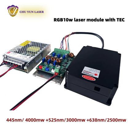 rgb10w white laser module with ttl & analogue modulation with tec cooling