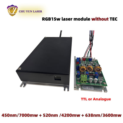 AC 110~230V  rgb15w white laser module with ttl & analogue modulation with conduct cooling