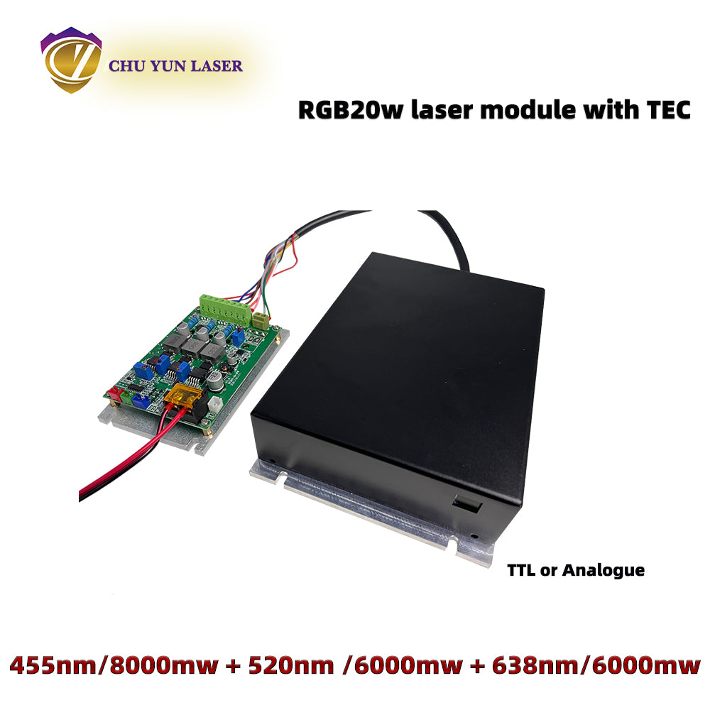 AC110~230V  rgb20w rgb laser module with ttl & analogue modulation with TEC cooling