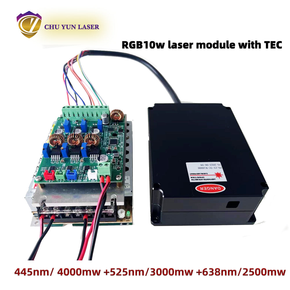 rgb10w white laser module with ttl & analogue modulation with tec cooling