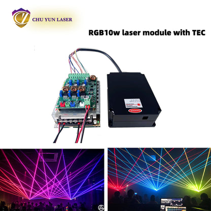 rgb10w white laser module with ttl & analogue modulation with tec cooling