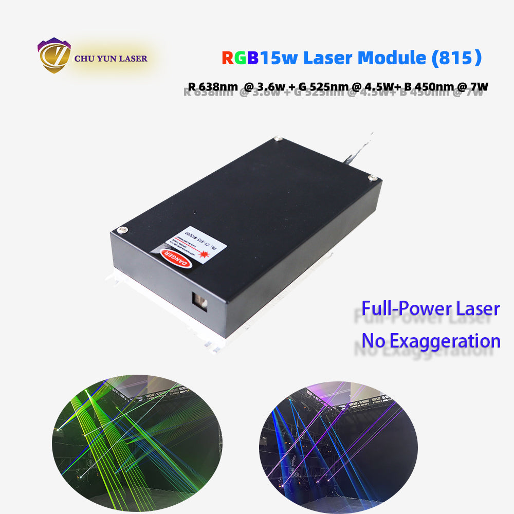 815-rgb15w laser module with ttl & analogue modulation with conduct cooling as for laser lamp for laser show