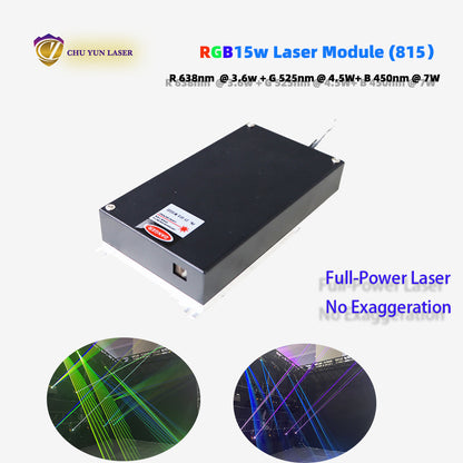 815-rgb15w laser module with ttl & analogue modulation with conduct cooling as for laser lamp for laser show