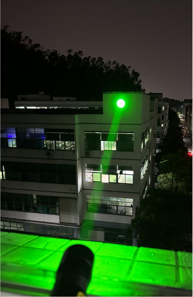 Green 525nm 1w laser torch with big beam adjust beam size