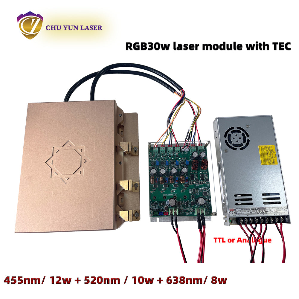 AC 110~230V  rgb40w  laser module with ttl & analogue modulation with TEC cooling