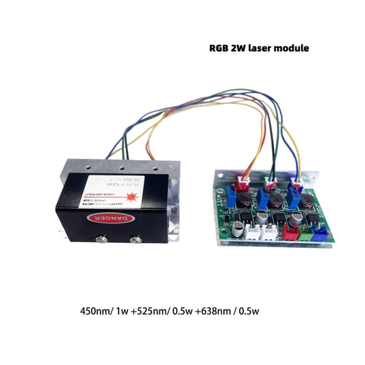 DC12V RGB2W white laser module TTL & Analogue modulation