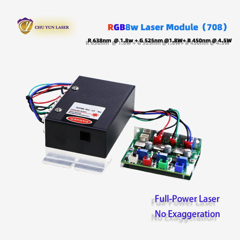 DC12V rgb8w white laser module with ttl & analogue modulation for stage light parts