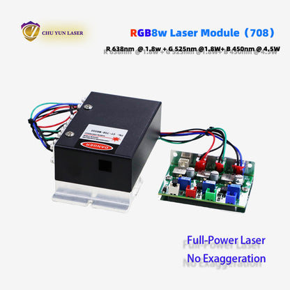 DC12V rgb8w white laser module with ttl & analogue modulation for stage light parts